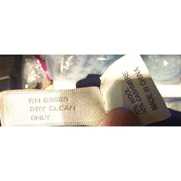 Vintage Gloves Carolina Amato Cashmere & Wool Blend Black - Picture 4 of 6